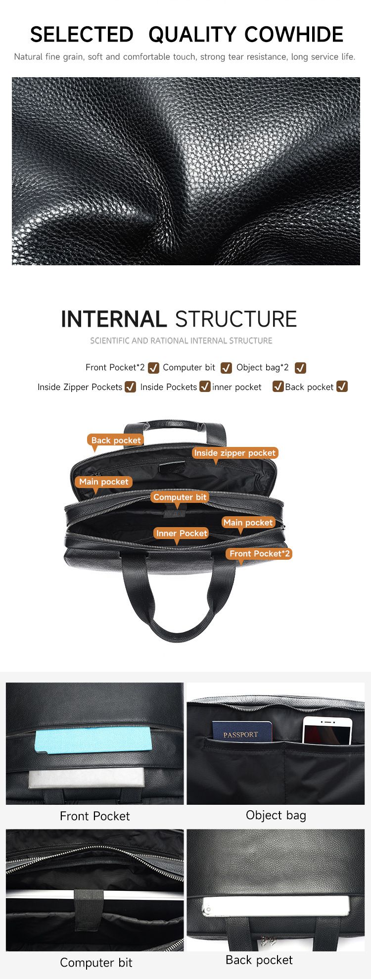 男士真皮手提包 大容量休閒電腦包 頭層牛皮短途出差商務公文包 男式斜背包公事包推薦 真皮包包