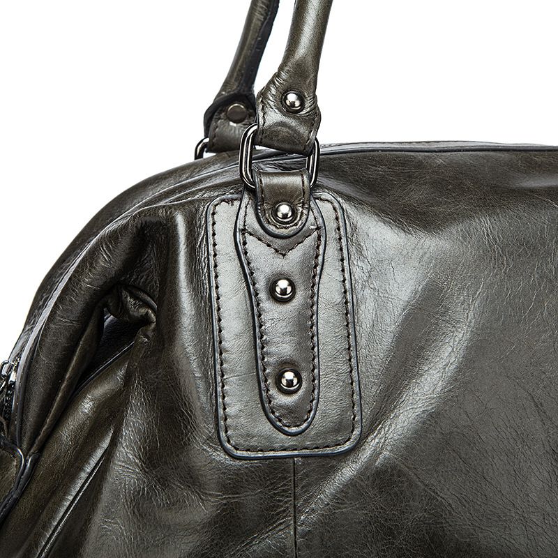 牛皮旅行包 大容量男士手提包 歐美復古旅行袋新款 熱賣款式真皮短途出差行李袋推薦 真皮包包