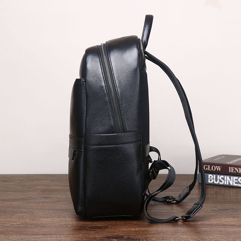 新品真皮男士雙肩包 頭層牛皮後背包 學生書包大容量外出旅行包 經典商務男電腦背包推薦 真皮包包