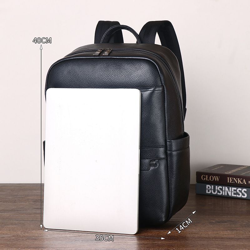 新品真皮男士雙肩包 頭層牛皮後背包 學生書包大容量外出旅行包 經典商務男電腦背包推薦 真皮包包