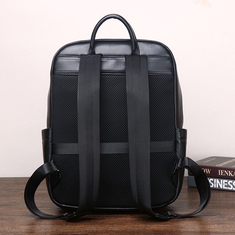 新品真皮男士雙肩包 頭層牛皮後背包 學生書包大容量外出旅行包 經典商務男電腦背包推薦 真皮包包