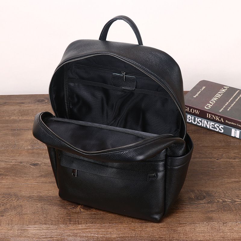 新品真皮男士雙肩包 頭層牛皮後背包 學生書包大容量外出旅行包 經典商務男電腦背包推薦 真皮包包