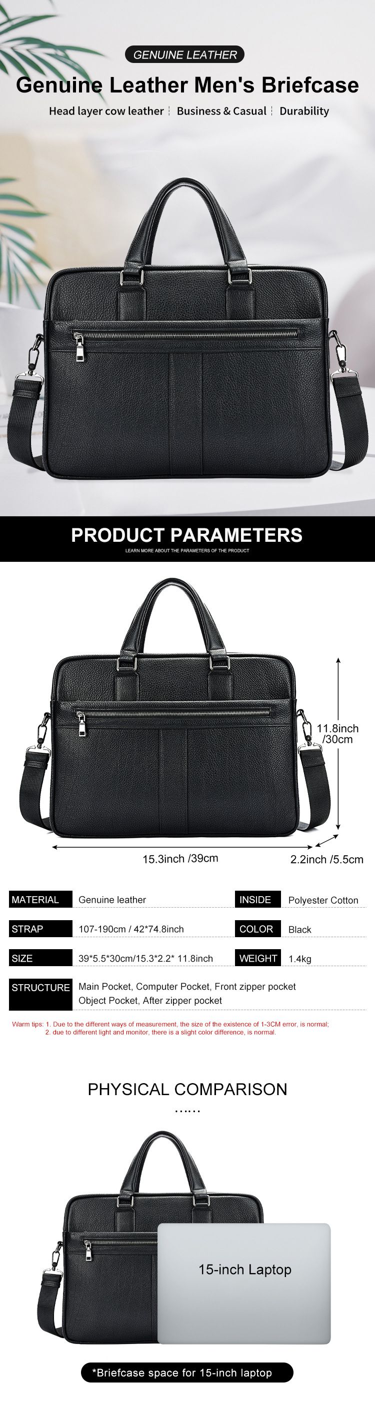 商務男士真皮手提包 大容量15吋筆電包 頭層牛皮公文包 男式高級公事包斜背包推薦 真皮包包