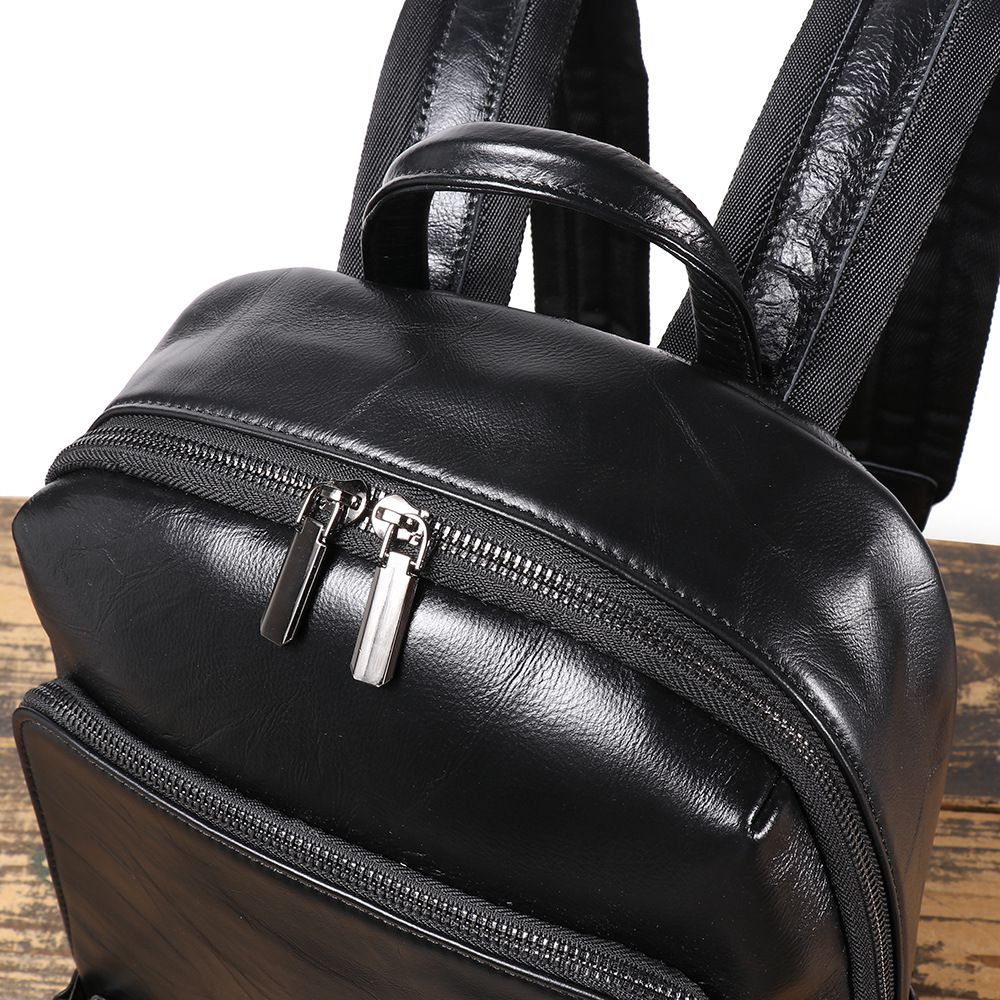 新款男士真皮雙肩包 頭層牛皮商務通勤電腦背包 休閒旅行包雙肩背包 男士後背包推薦 真皮包包