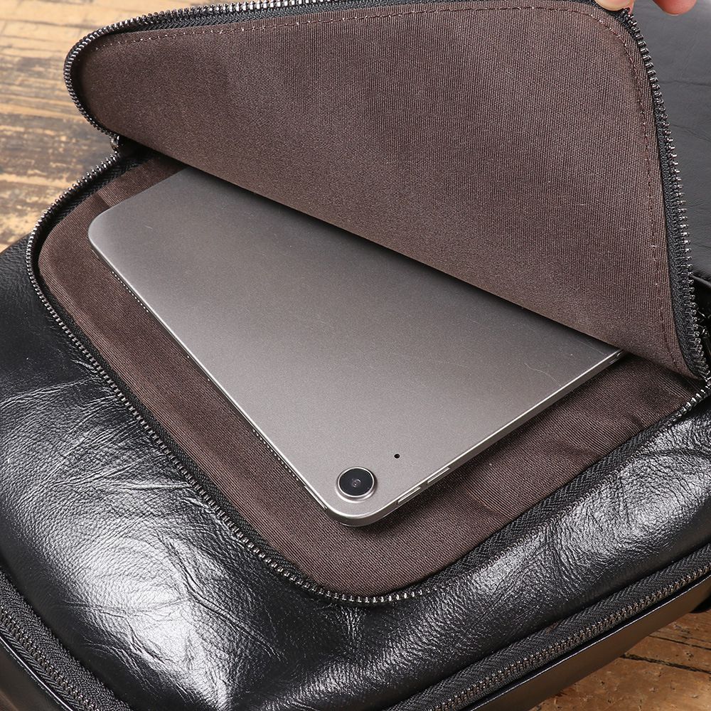 新款男士真皮雙肩包 頭層牛皮商務通勤電腦背包 休閒旅行包雙肩背包 男士後背包推薦 真皮包包