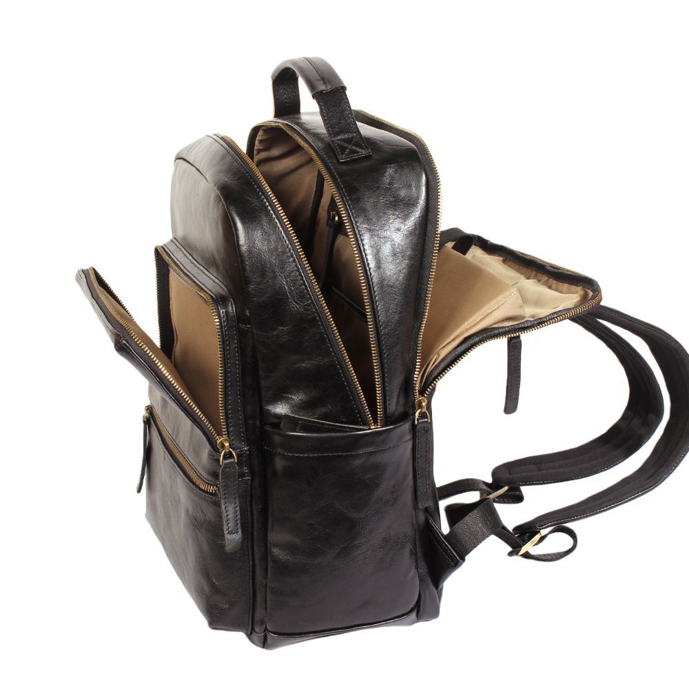 真皮男士後背包 新款雙肩包男款頭層牛皮商務通勤旅行包 大容量雙肩背包電腦包推薦 真皮包包