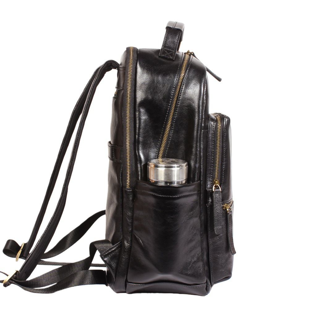 真皮男士後背包 新款雙肩包男款頭層牛皮商務通勤旅行包 大容量雙肩背包電腦包推薦 真皮包包