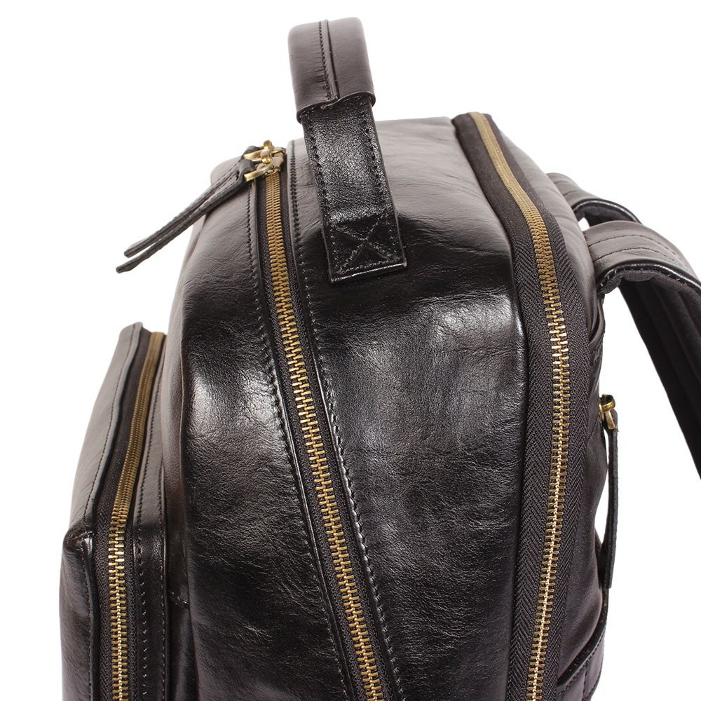 真皮男士後背包 新款雙肩包男款頭層牛皮商務通勤旅行包 大容量雙肩背包電腦包推薦 真皮包包