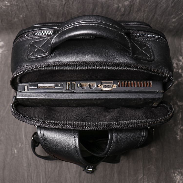 新款真皮穿拉杆箱雙肩包 頭層牛皮出差旅行背包 大容量手提電腦包 男後背包推薦 真皮包包