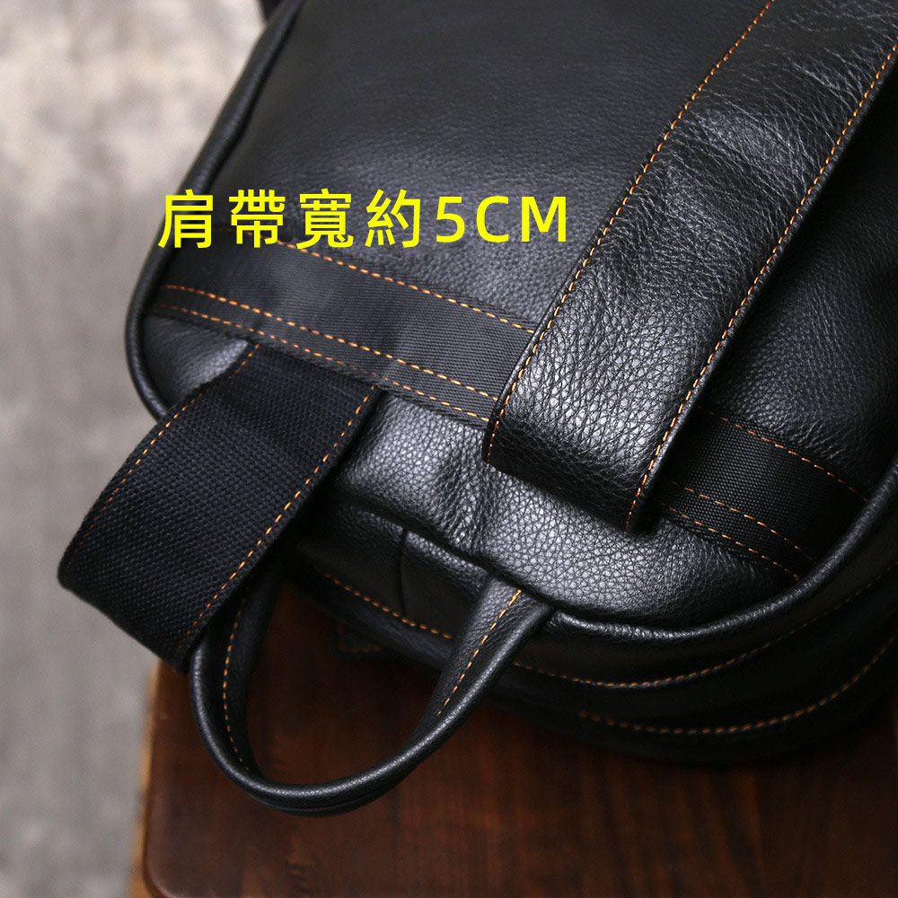 真皮大容量簡約旅遊背包 新款男頭層牛皮軟皮後背包 休閒旅行包雙肩包電腦背包推薦 真皮包包