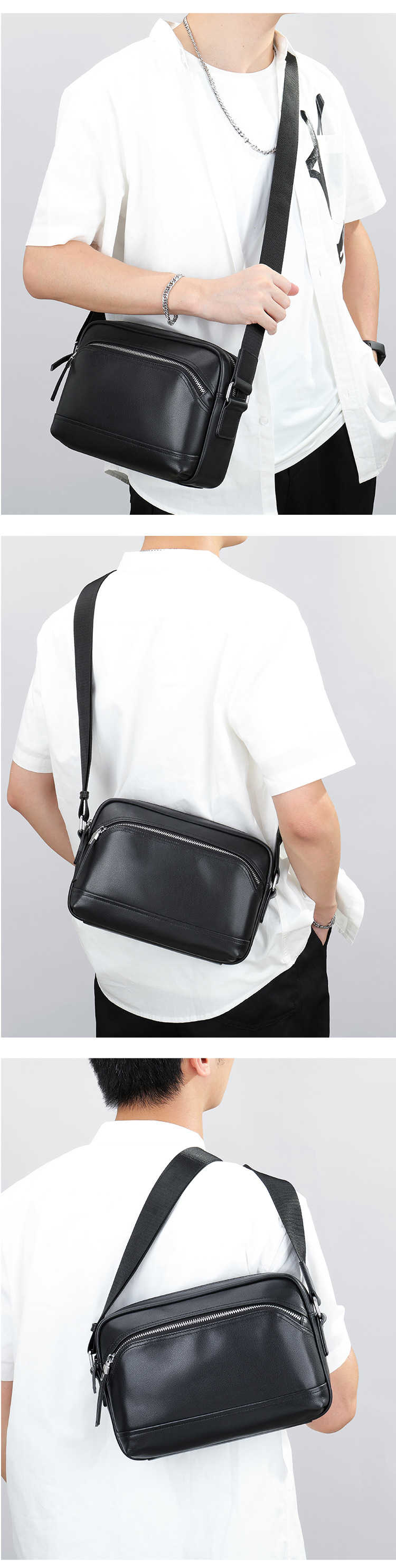 真皮男包 植鞣皮斜背包 頭層牛皮斜跨包單肩背包 潮流時尚百搭休閒側背包推薦