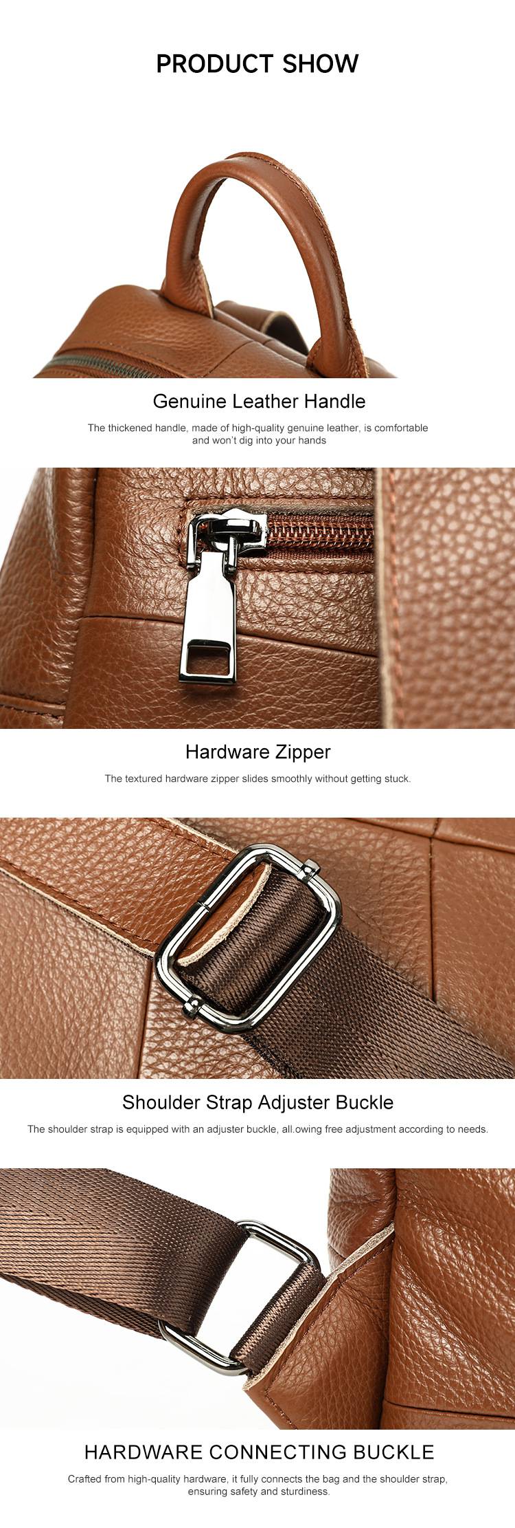 真皮女士雙肩包 精緻休閒軟牛皮後背包 大容量高檔時尚學生書包潮包包推薦 真皮包包