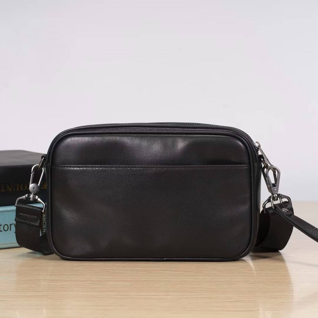 頭層牛皮兩用包 真皮單肩背包手拿包 男士斜背包小方包手抓包 潮流時尚斜挎包推薦 真皮包包