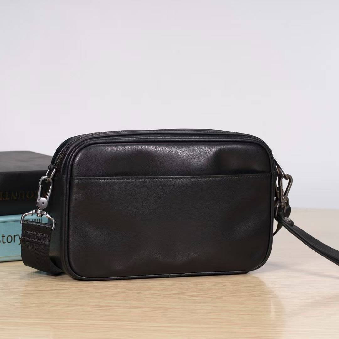 頭層牛皮兩用包 真皮單肩背包手拿包 男士斜背包小方包手抓包 潮流時尚斜挎包推薦 真皮包包