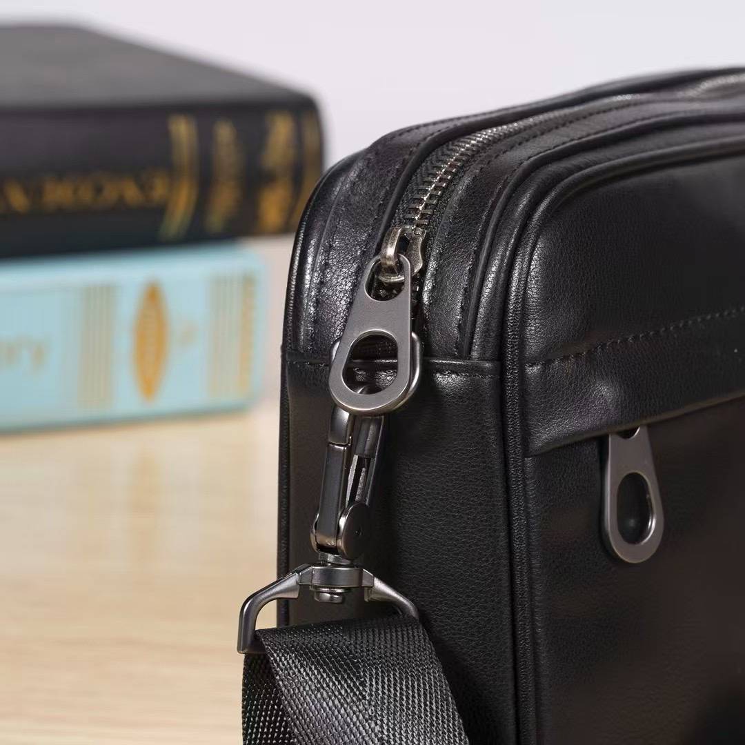 頭層牛皮兩用包 真皮單肩背包手拿包 男士斜背包小方包手抓包 潮流時尚斜挎包推薦 真皮包包