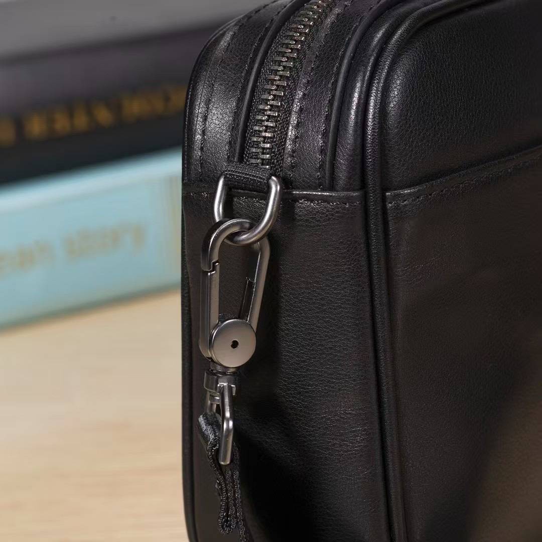 頭層牛皮兩用包 真皮單肩背包手拿包 男士斜背包小方包手抓包 潮流時尚斜挎包推薦 真皮包包