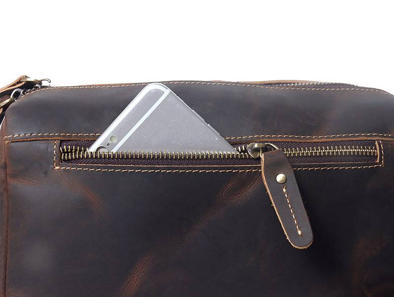 復古新款男士真皮單肩包 瘋馬皮斜挎包 大容量頭層牛皮真皮男包斜背包簡約小方包推薦 真皮包包