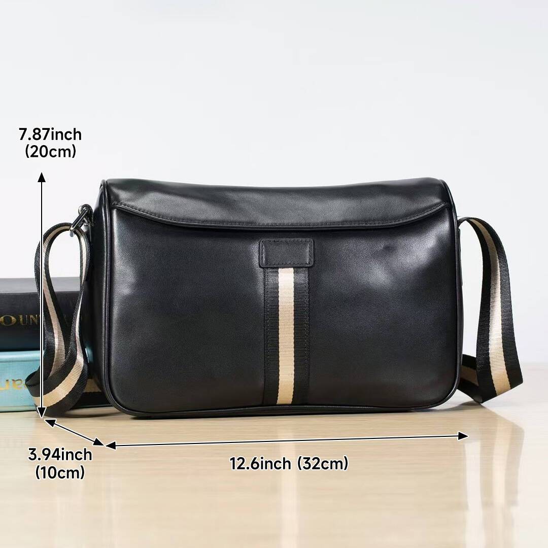 時尚簡約頭層牛皮男士斜背包 休閒通勤單肩包小挎包 新品男運動斜挎包側背包推薦 真皮包包