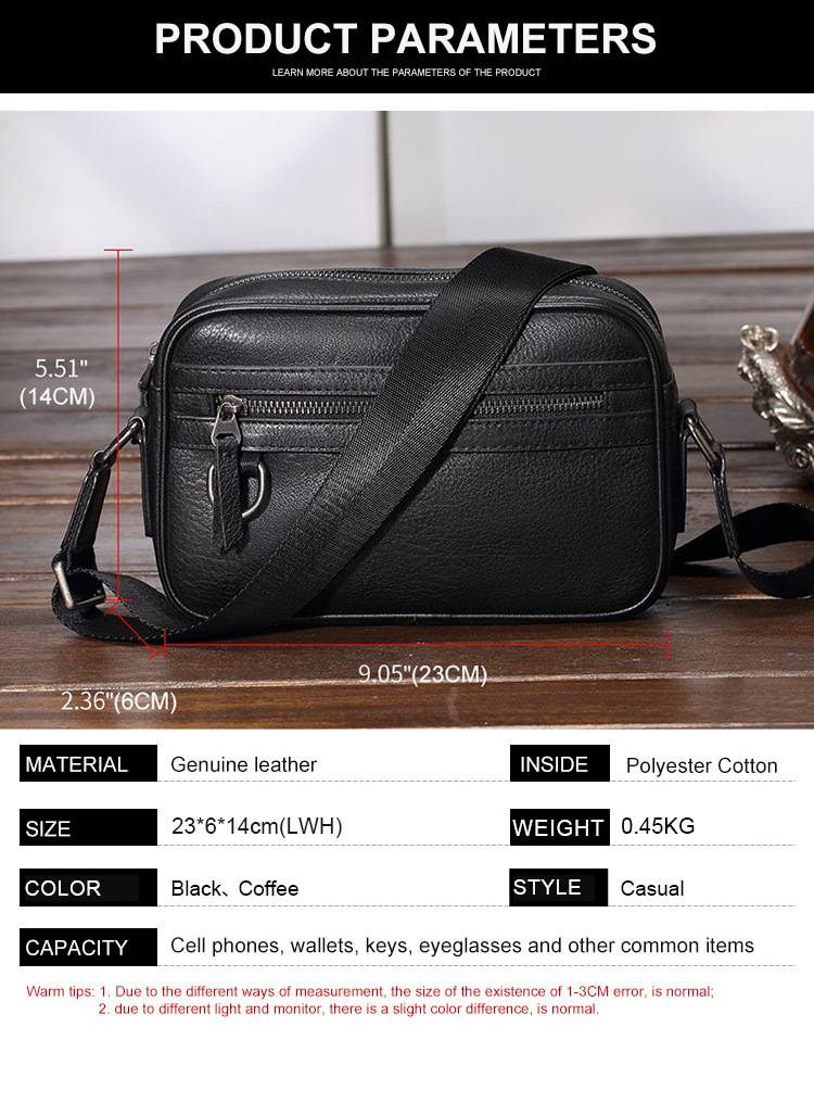 真皮男士斜挎包 小方包男包 輕奢牛皮時尚潮流單肩挎包 休閒新款斜背包推薦 真皮包包