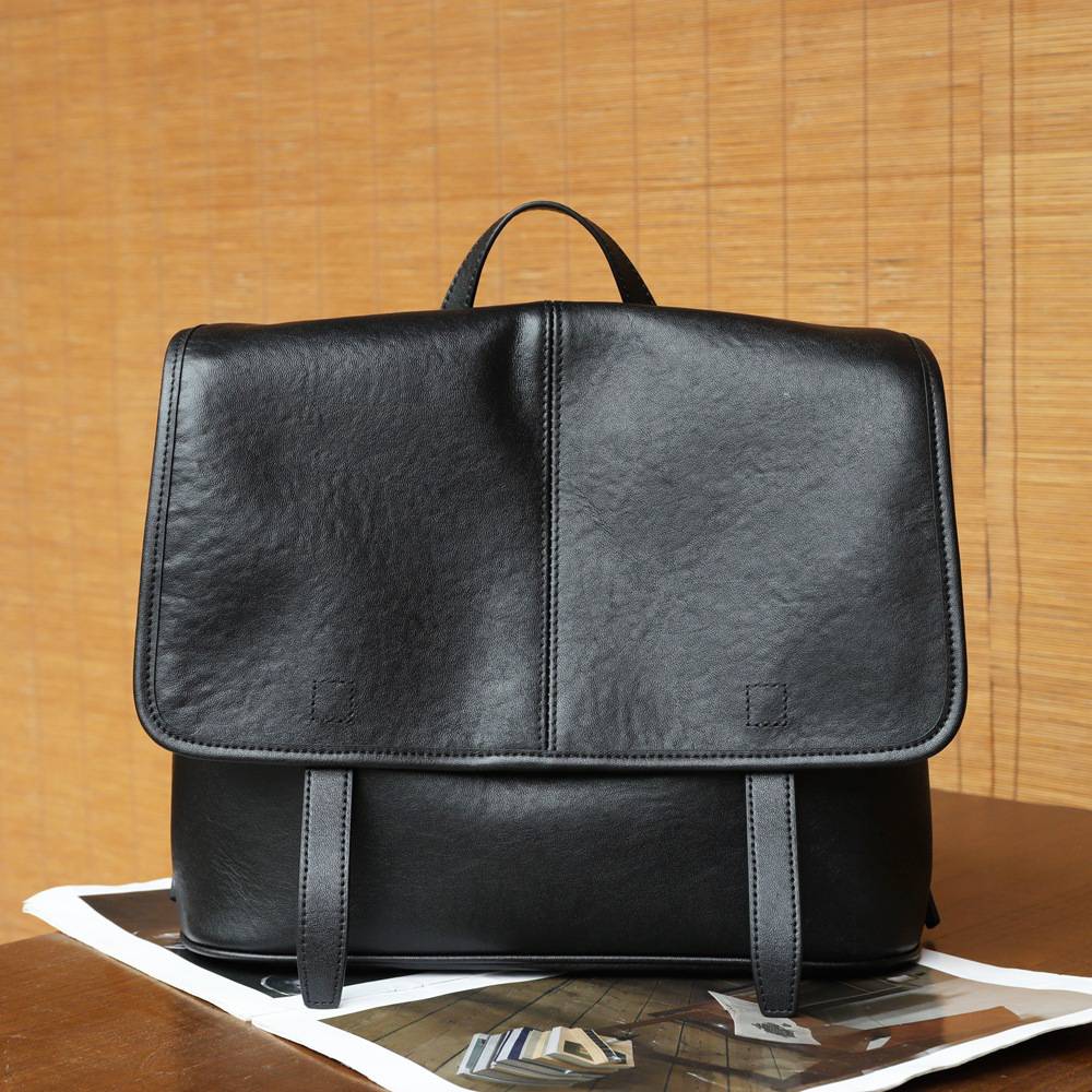 新款真皮女包學生書包 頭層植鞣牛皮雙肩包 經典郵差包後背包 女式復古背包推薦 真皮包包