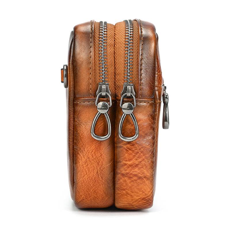 新品復古擦色單肩背包 兩用手抓包斜背包 男女手拿包植鞣革斜跨包 樹膏皮休閒包包推薦 真皮包包