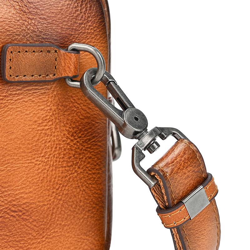 新品復古擦色單肩背包 兩用手抓包斜背包 男女手拿包植鞣革斜跨包 樹膏皮休閒包包推薦 真皮包包