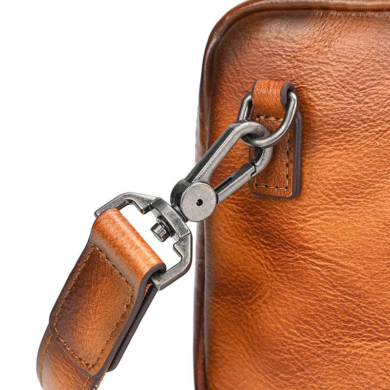 新品復古擦色單肩背包 兩用手抓包斜背包 男女手拿包植鞣革斜跨包 樹膏皮休閒包包推薦 真皮包包