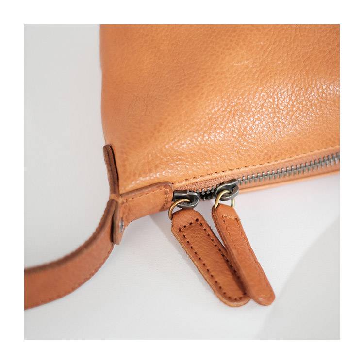 復古手工擦色頭層植鞣皮斜背包 高級質感牛皮水桶包托特包 新款真皮女包斜挎包推薦 真皮包包