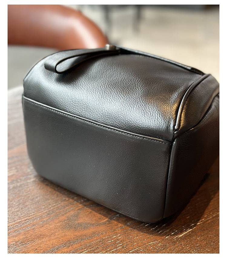 復古頭層牛皮女式雙肩包 新款時尚真皮女包學生書包 簡約百搭小背包軟皮後背包推薦 真皮包包