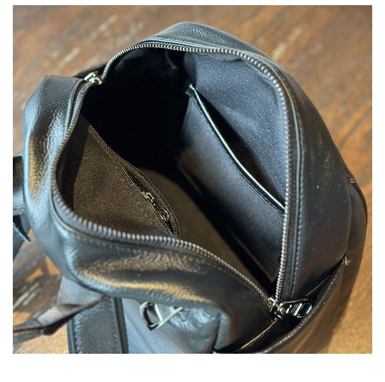 復古頭層牛皮女式雙肩包 新款時尚真皮女包學生書包 簡約百搭小背包軟皮後背包推薦 真皮包包