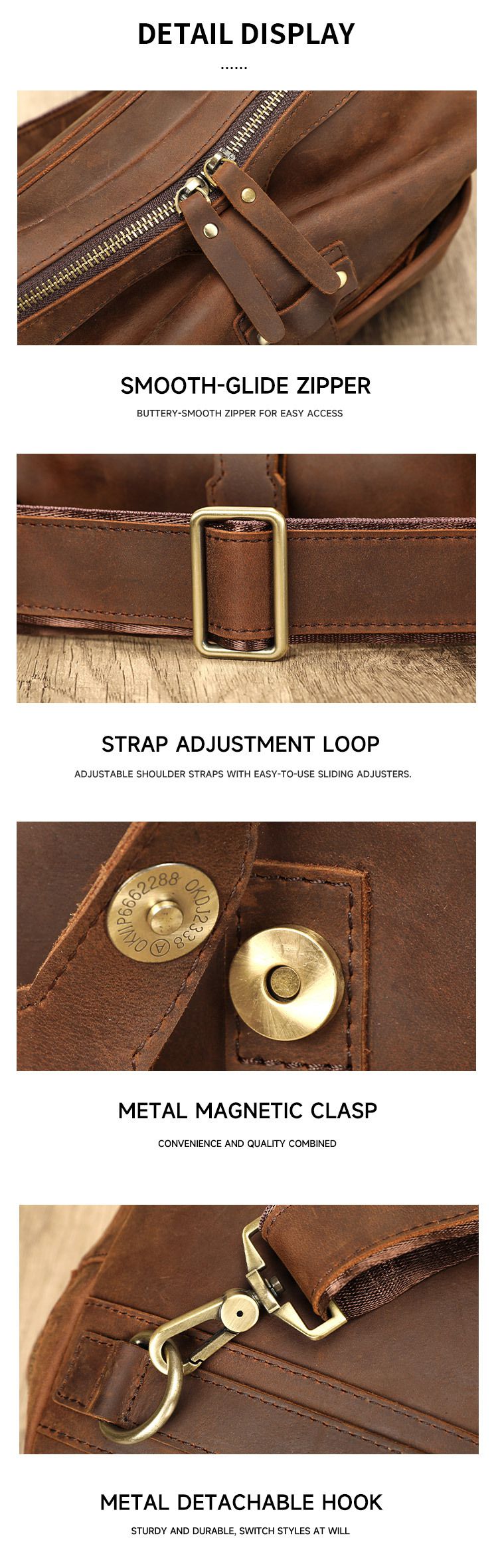 復古擦色斜背包 瘋馬皮男士單肩背包側背包 頭層牛皮郵差包 真皮休閑肩背包推薦