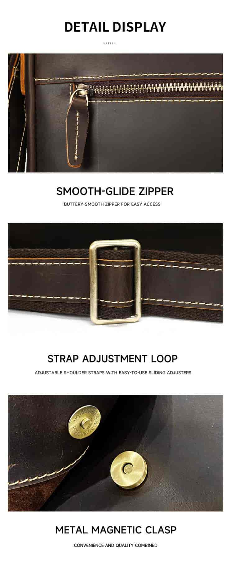 新款大號復古瘋馬皮男士郵差包 大容量16吋筆電包斜挎單肩包 真皮爆款斜背包公事包推薦 真皮包包