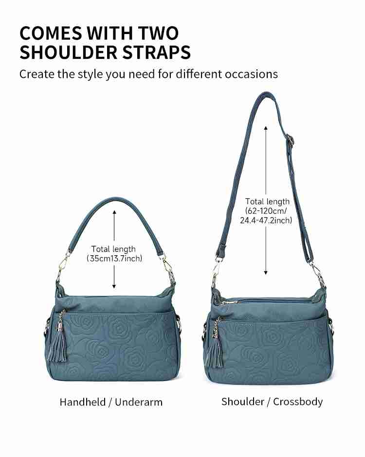 壓花設計頭層牛皮斜挎包 時尚百搭女士單肩包斜背包 氣質熟女真皮側背包 通勤腋下包推薦 真皮包包