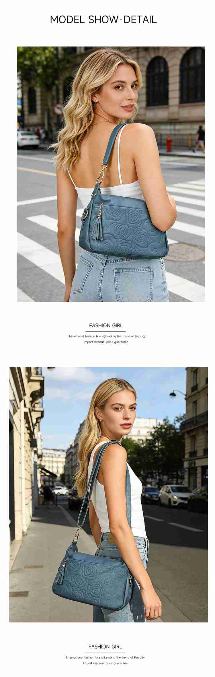 壓花設計頭層牛皮斜挎包 時尚百搭女士單肩包斜背包 氣質熟女真皮側背包 通勤腋下包推薦 真皮包包