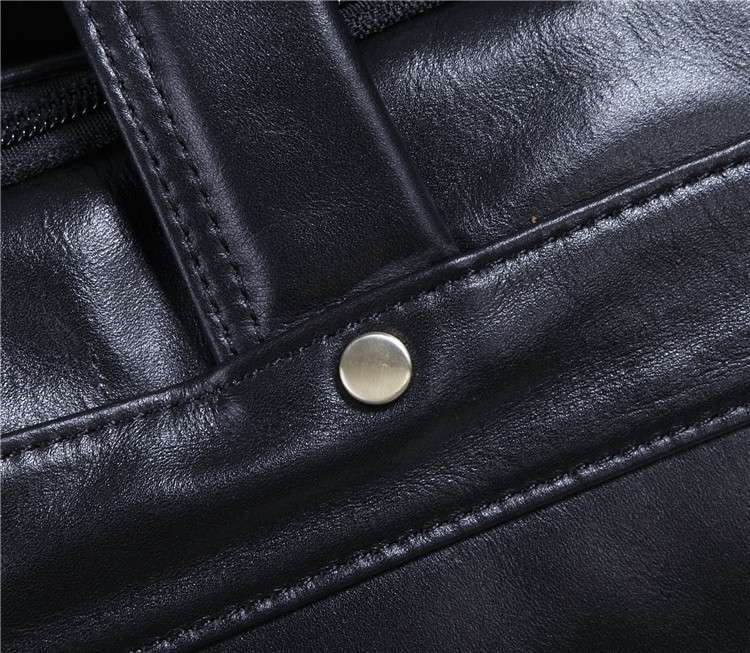 事包 真皮男包 韩版休闲手提包 男士公文包单肩斜挎包 牛油皮商务包包